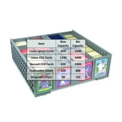 BCW Collectible Card Bin Plastic Storage Box (3,200 Ct) 8 BCW Collectible Card Bin Plastic Storage Box (3,200 Ct) -Card Game Store 1 ccb 3200 gry 4 cardbincapcity sports