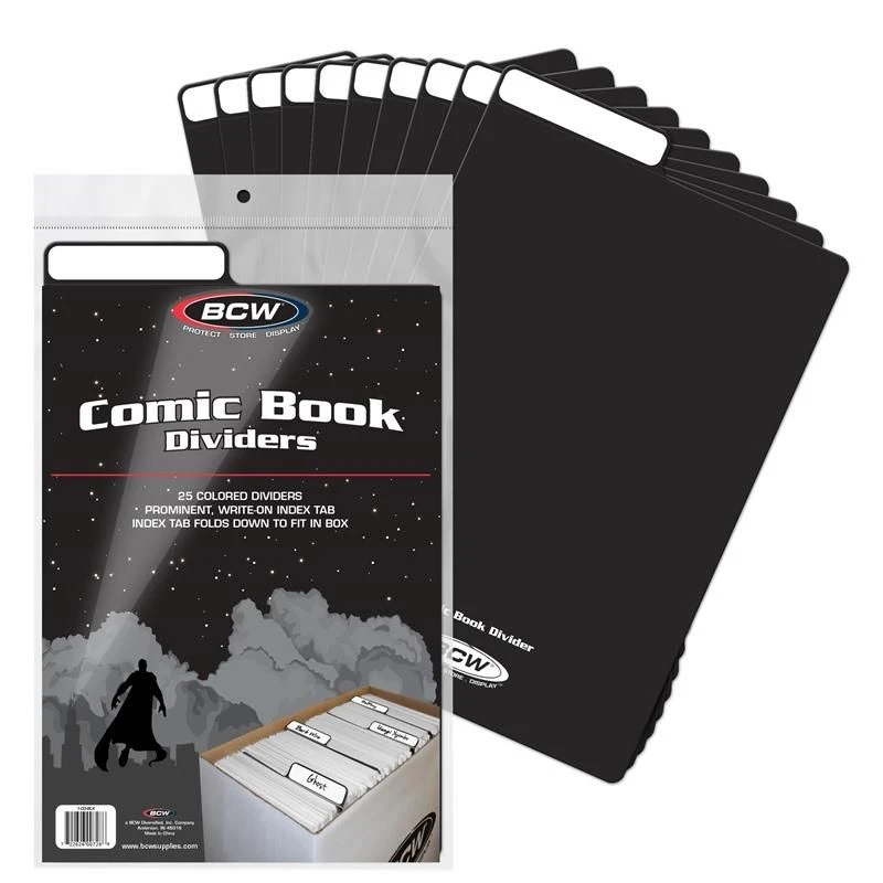 BCW Comic Book Box Dividers - Black (25ct) 1 BCW Comic Book Box Dividers - Black (25ct)