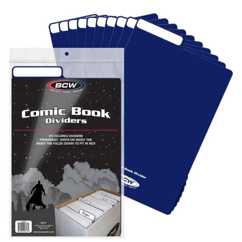 BCW Comic Book Box Dividers - Blue (25ct) 1 BCW Comic Book Box Dividers - Blue (25ct)