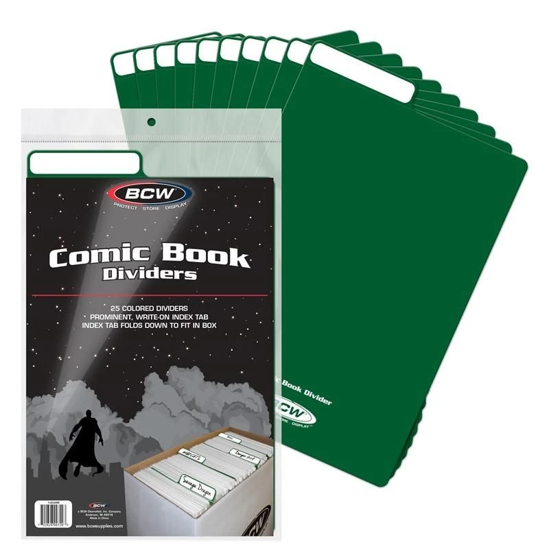 BCW Comic Book Box Dividers - Green (25ct) 1 BCW Comic Book Box Dividers - Green (25ct)