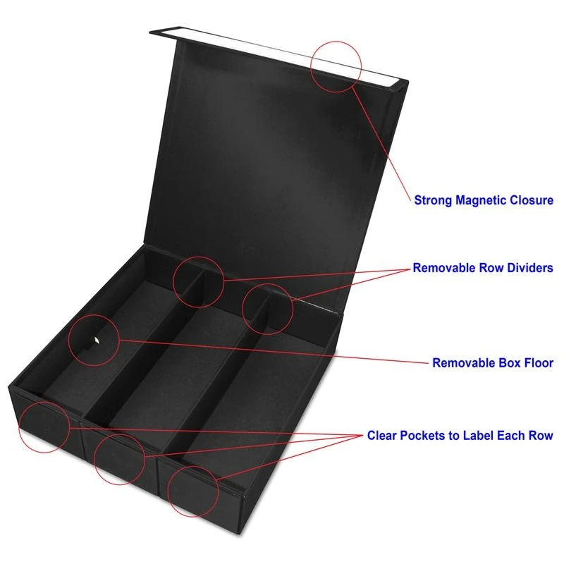 BCW Gaming Magnetic Closure 3-Row Card Storage Box 2 BCW Gaming Magnetic Closure 3-Row Card Storage Box - Image 2