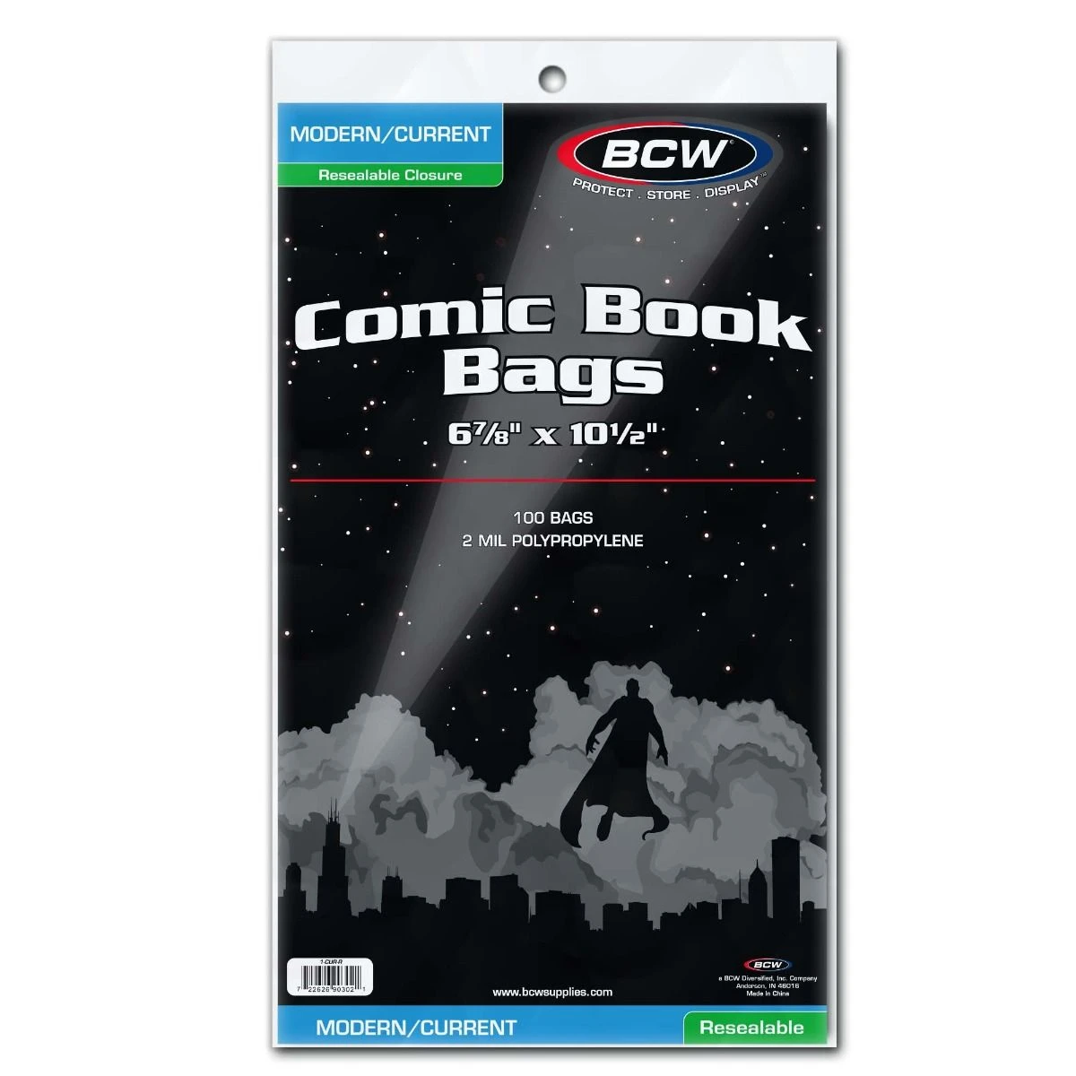BCW Resealable Current/Modern Comic Bags (100ct) 3 BCW Resealable Current/Modern Comic Bags (100ct) - Image 3