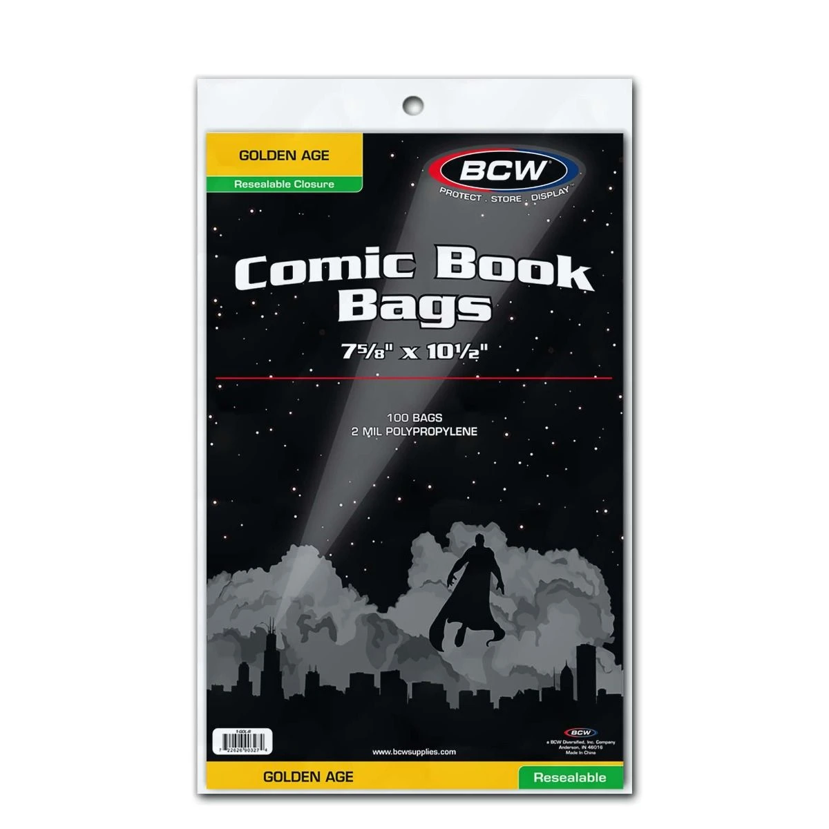 BCW Resealable Golden Comic Bags (100ct) 1 BCW Resealable Golden Comic Bags (100ct)