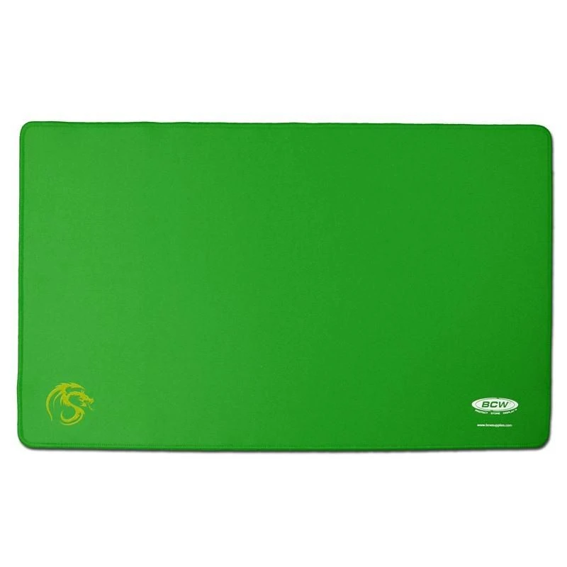 BCW Gaming Playmat W/ Stiched Edging - Green 1 BCW Gaming Playmat W/ Stiched Edging - Green