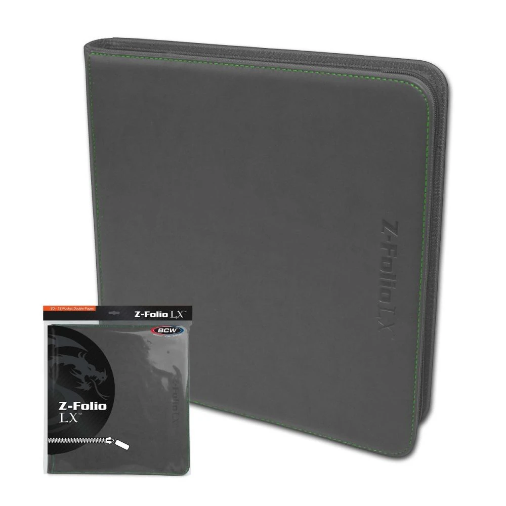 BCW Z-Folio 12-Pocket LX Album Binder - Grey 1 BCW Z-Folio 12-Pocket LX Album Binder - Grey