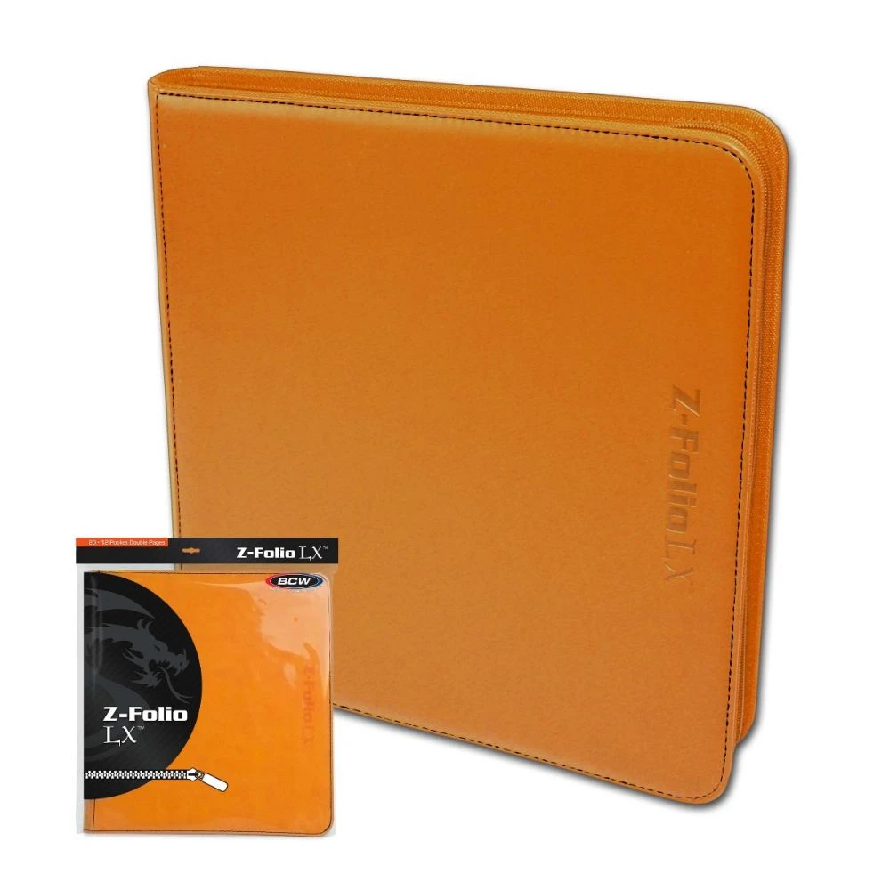 BCW Z-Folio 12-Pocket LX Album Binder - Orange 1 BCW Z-Folio 12-Pocket LX Album Binder - Orange