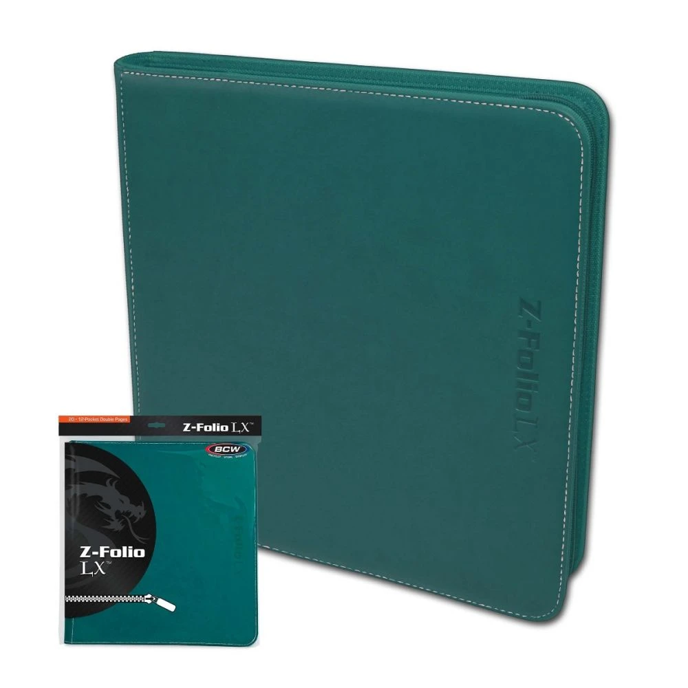BCW Z-Folio 12-Pocket LX Album Binder - Teal 1 BCW Z-Folio 12-Pocket LX Album Binder - Teal