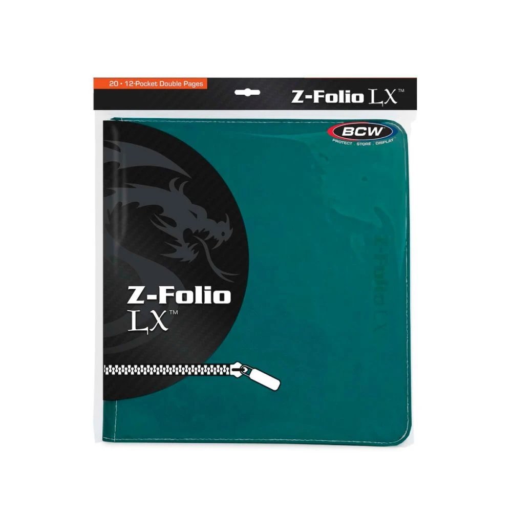 BCW Z-Folio 12-Pocket LX Album Binder - Teal 3 BCW Z-Folio 12-Pocket LX Album Binder - Teal - Image 3