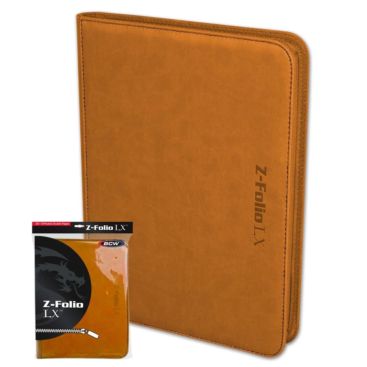 BCW Z-Folio 9-Pocket LX Album Binder - Orange 1 BCW Z-Folio 9-Pocket LX Album Binder - Orange