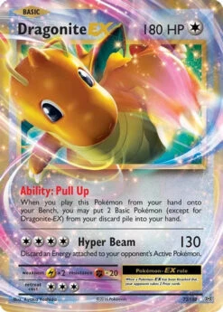 Dragonite EX - Pokemon Evolutions Holo Foil Ultra Rare #72/108