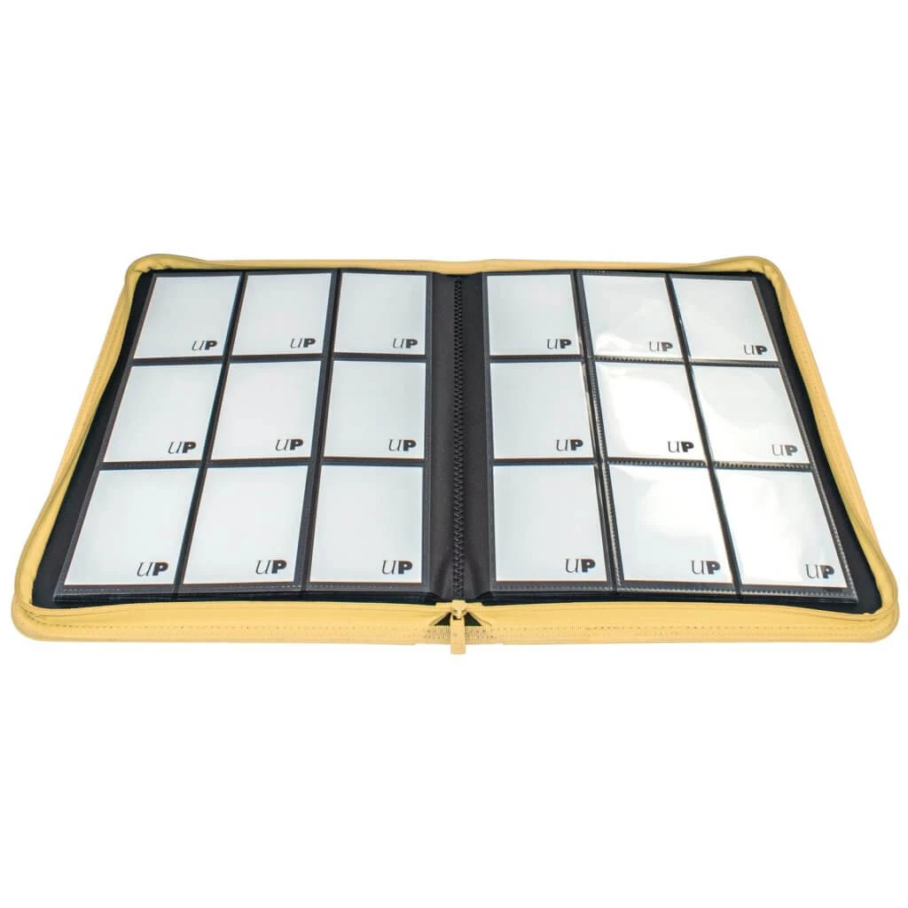 Ultra Pro Vivid 9-Pocket Zippered Pro Binder - Yellow 2 Ultra Pro Vivid 9-Pocket Zippered Pro Binder - Yellow - Image 2