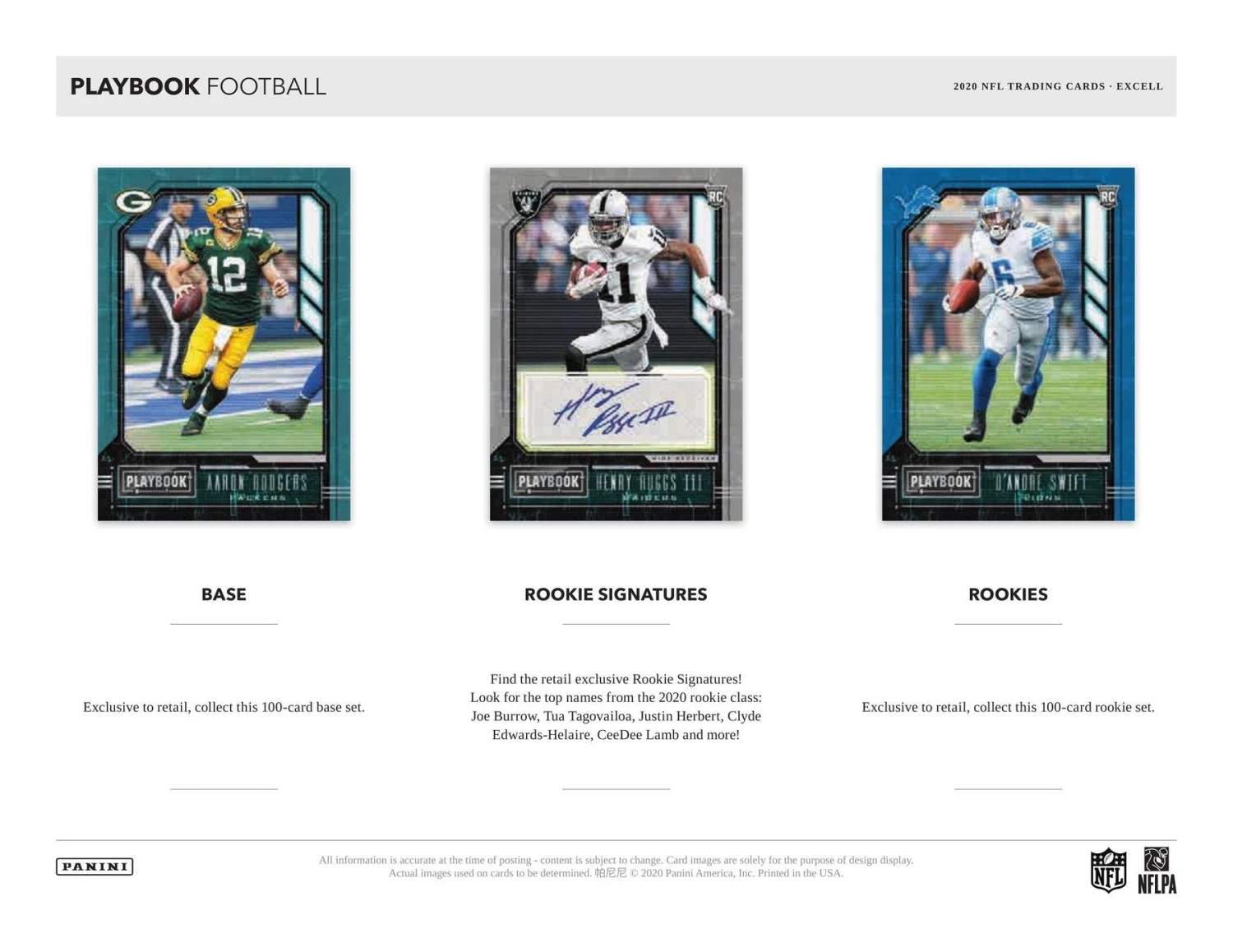2020 Panini Playbook NFL Football Cards - Hanger Box (Purple) 4 2020 Panini Playbook NFL Football Cards - Hanger Box (Purple) - Image 4