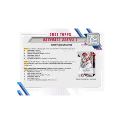 2021 Topps Series 1 MLB Baseball - Cello/Fat/Value Pack -Card Game Store 2021 Topps Series 1 Sales Sheet Retail 677041