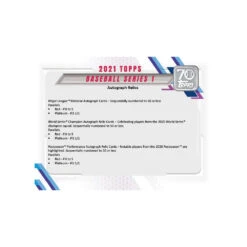 2021 Topps Series 1 MLB Baseball - Cello/Fat/Value Pack -Card Game Store 2021 Topps Series 1 Sales Sheet Retail 963132