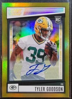 Panini Tyler Goodson RC #/50 - 2022 Score NFL Football GOLD Autograph #343