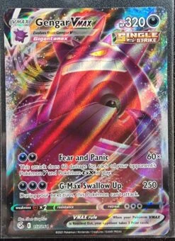 Gengar VMAX - Pokemon Fusion Strike Full Art Holo Foil Ultra Rare #157/264