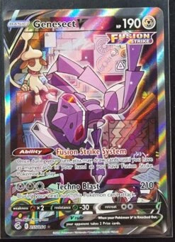 Genesect V - Pokemon Fusion Strike Full Alt Art Holo Foil Ultra Rare #255/264