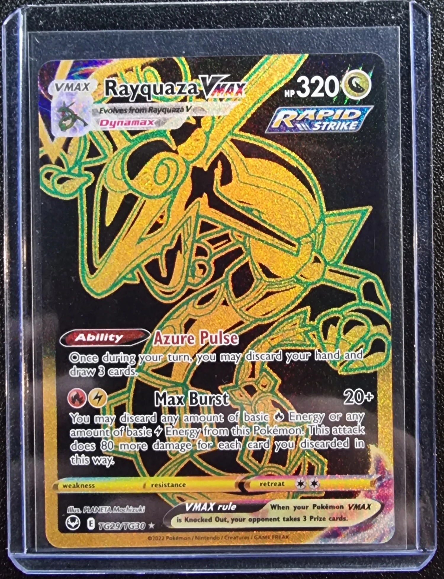Rayquaza VMAX - Pokemon Silver Tempest Full Art Gold Secret Rare #TG29/TG30 1 Rayquaza VMAX - Pokemon Silver Tempest Full Art Gold Secret Rare #TG29/TG30