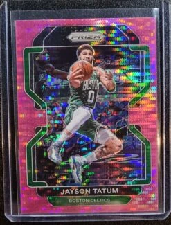 Jayson Tatum #/42 - 2021-22 Panini Prizm Basketball PINK PULSAR #13