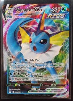 Vaporeon VMAX - Pokemon Evolving Skies Holo Foil Ultra Rare #030/203