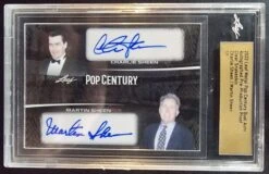 Charlie & Martin Sheen #1/1 2022 Leaf Metal Pop Century Dual Auto Snakeskin