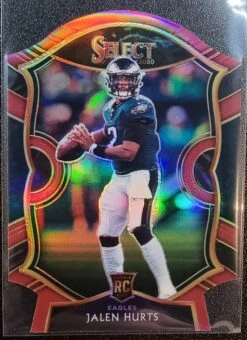 Jalen Hurts RC - 2020 Panini Select Concourse Level Die Cut Maroon Prizm #50
