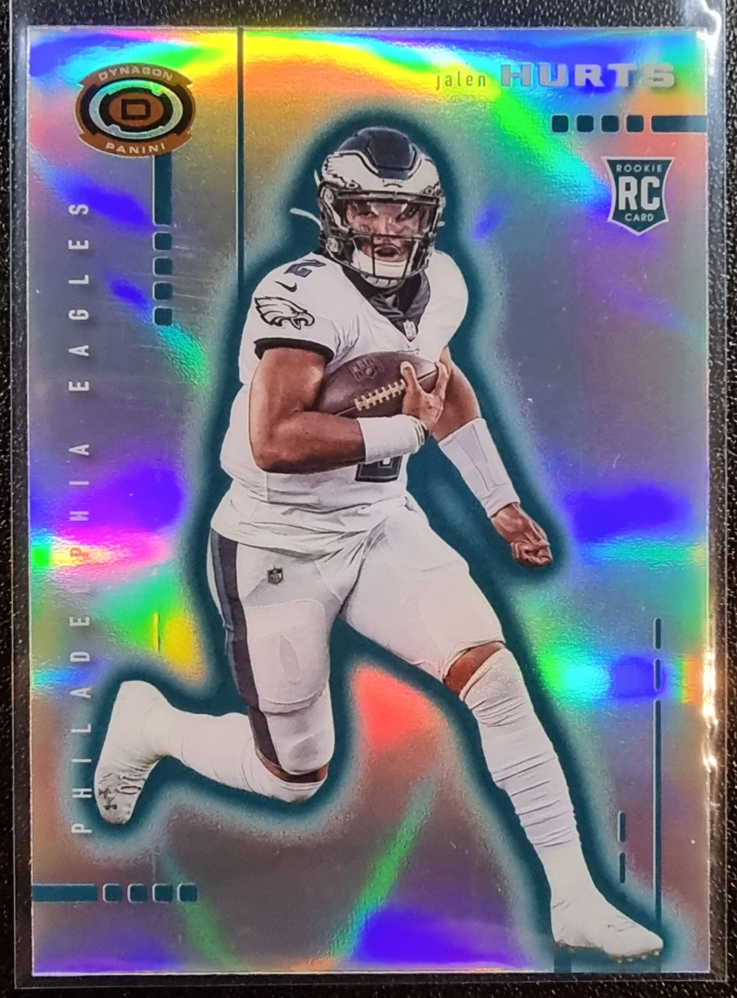 Jalen Hurts RC - 2020 Panini Chronicles Dynagon Football Silver Prizm #D-10 1 Jalen Hurts RC - 2020 Panini Chronicles Dynagon Football Silver Prizm #D-10