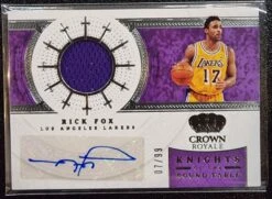 Panini Rick Fox #/99 2021-22 Crown Royale Knights Of The Round Table Auto Patch #KRA-RFX