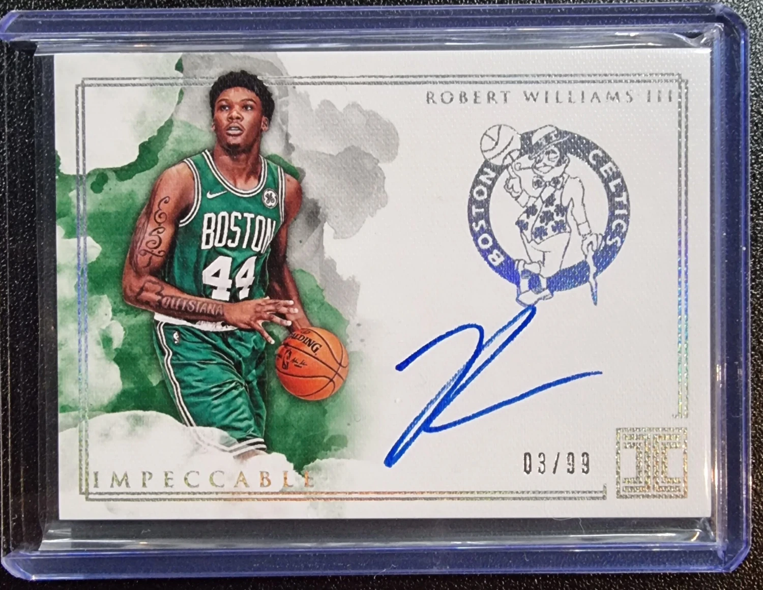 Panini Grant Williams III RC #03/99 - 2018-19 Impeccable Rookie Autograph #BS-GR3 1 Panini Grant Williams III RC #03/99 - 2018-19 Impeccable Rookie Autograph #BS-GR3
