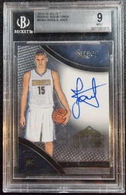 Nikola Jokic RC #/199 - 2015-16 Panini Select Rookie Signatures OCA #RS-NJ BGS 9