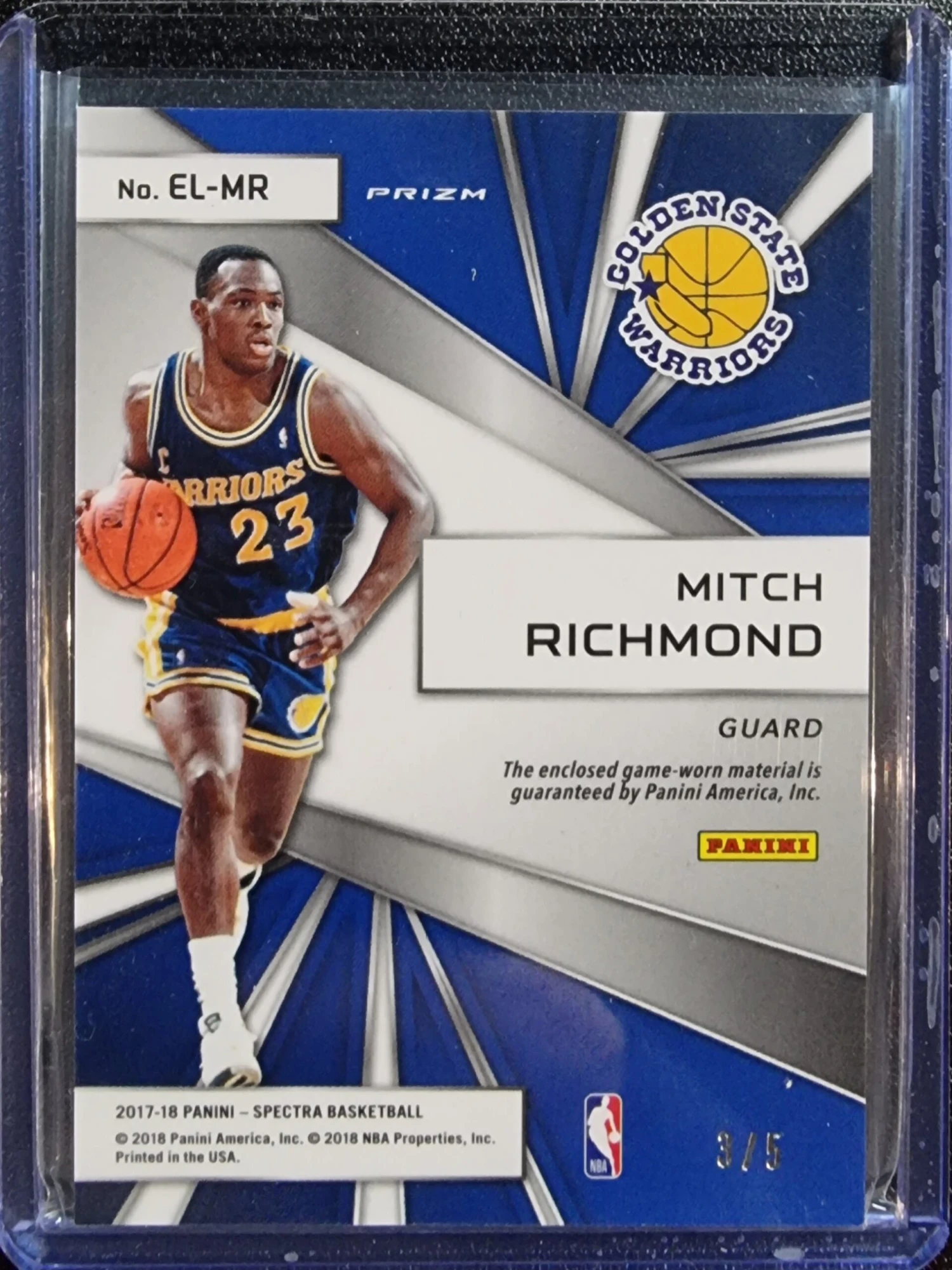Mitch Richmond #/5 - 2017-18 Panini Spectra Epic Legends NEON ORANGE #EL-MR 2 Mitch Richmond #/5 - 2017-18 Panini Spectra Epic Legends NEON ORANGE #EL-MR - Image 2