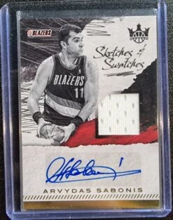 Arvydas Sabonis #/299 - 2017-18 Panini Court Kings Sketches & Swatches #SS-AS