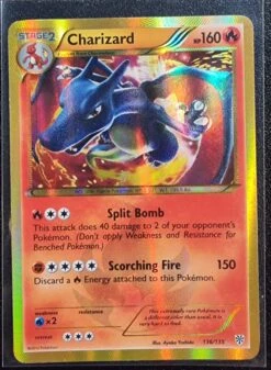 Charizard - Pokemon Plasma Storm GOLD Foil Secret Rare #136/135 (white Corner)
