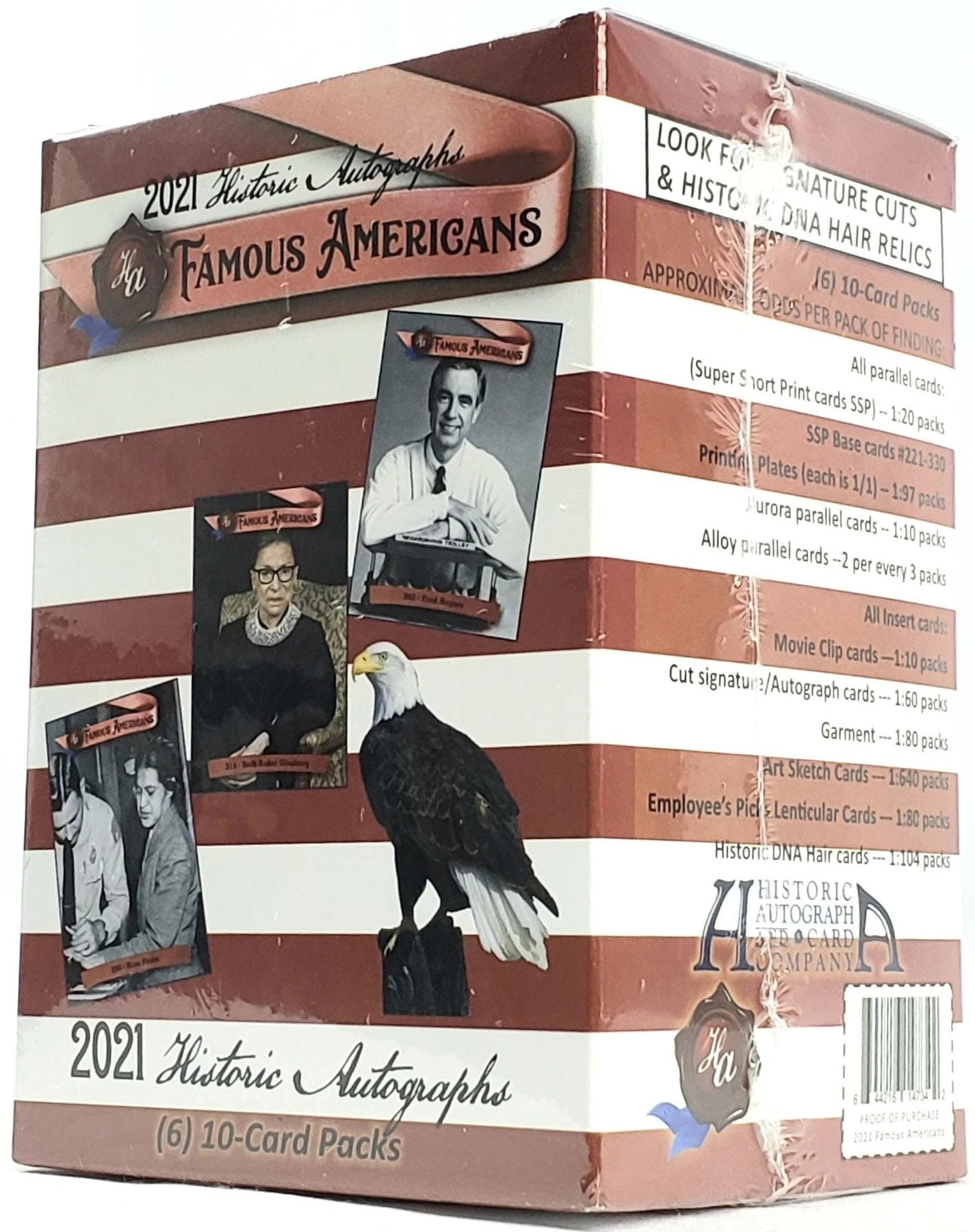 2021 Historic Autographs Famous Americans Cards - Blaster Box 2 2021 Historic Autographs Famous Americans Cards - Blaster Box - Image 2