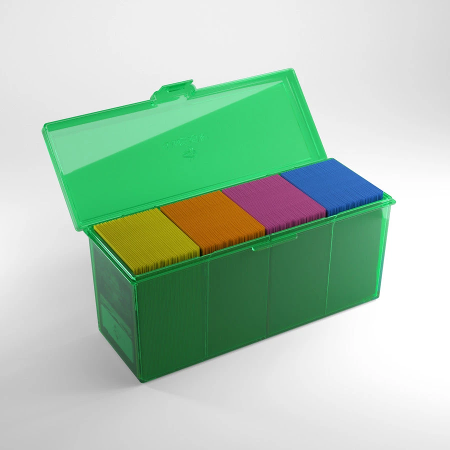 Gamegenic Fourtress 320+ Plastic Card Storage Box - Green 2 Gamegenic Fourtress 320+ Plastic Card Storage Box - Green - Image 2