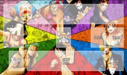 One Piece TCG Playmat - Style #11 Characters W/ Zones