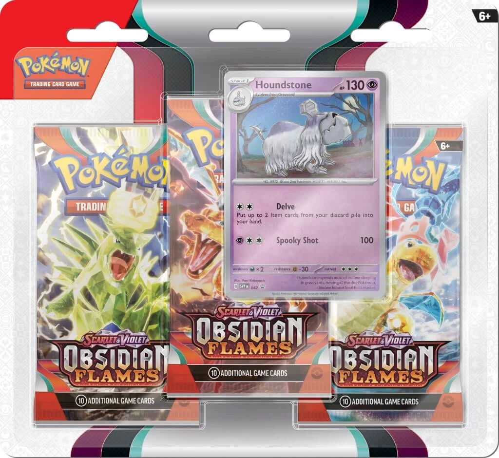 Pokemon Scarlet & Violet: Obsidian Flames 3x Booster Blister Pack 2 Pokemon Scarlet & Violet: Obsidian Flames 3x Booster Blister Pack - Image 2