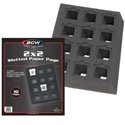 BCW Slotted Paper 12-Pocket Coin Pages (10ct)
