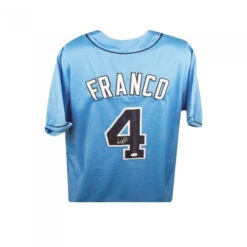 Wander Franco Autographed Rays Baseball Jersey W/ COA