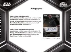 Topps Chrome Black Star Wars (2022) - Hobby Box 8 Topps Chrome Black Star Wars (2022) - Hobby Box -Card Game Store cb3