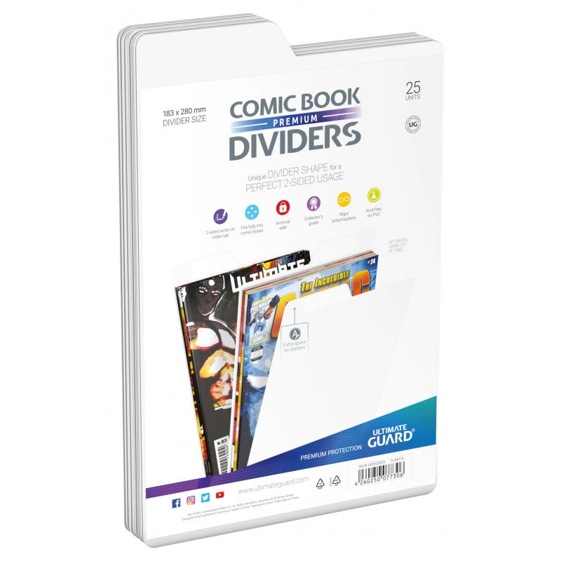 Ultimate Guard Comic Book Box Dividers - White (25ct) 2 Ultimate Guard Comic Book Box Dividers - White (25ct) - Image 2