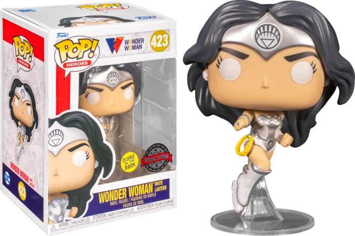 Funko Pop! Vinyl Figure - DC Wonder Woman 80th Anniversary White Lantern Glow US Exclusive #423 3 Funko Pop! Vinyl Figure - DC Wonder Woman 80th Anniversary White Lantern Glow US Exclusive #423 - Image 3