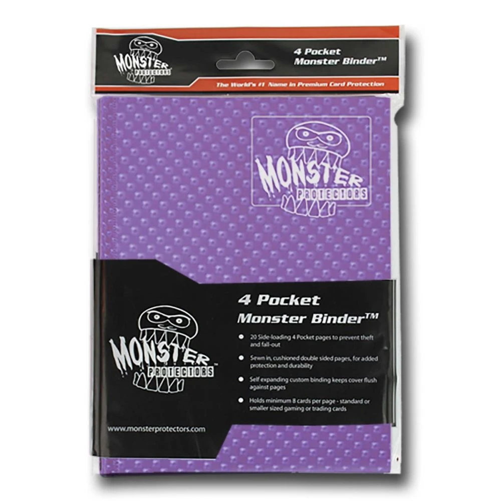 Monster 4-Pocket Album Binder - Holofoil Purple 1 Monster 4-Pocket Album Binder - Holofoil Purple