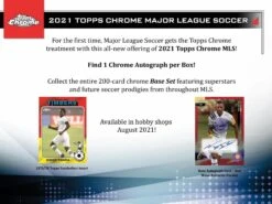 2021 Topps Chrome MLS Soccer Cards - Hobby Box 10 2021 Topps Chrome MLS Soccer Cards - Hobby Box -Card Game Store mls chrome 1