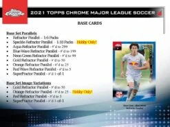 2021 Topps Chrome MLS Soccer Cards - Hobby Box 9 2021 Topps Chrome MLS Soccer Cards - Hobby Box -Card Game Store mls chrome 2