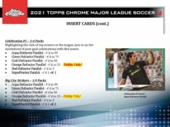 2021 Topps Chrome MLS Soccer Cards - Hobby Box 12 2021 Topps Chrome MLS Soccer Cards - Hobby Box -Card Game Store mls chrome 4
