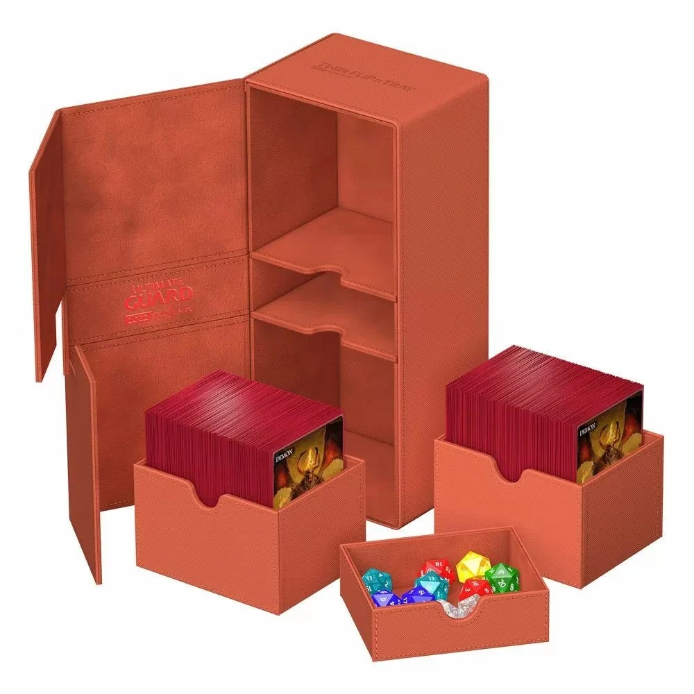 Ultimate Guard Twin Flip N Tray Deck Case 266+ Xenoskin Dark Orange 2 Ultimate Guard Twin Flip N Tray Deck Case 266+ Xenoskin Dark Orange - Image 2