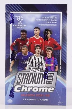 2021-22 Topps Stadium Club Chrome UEFA Champion's League UCL Soccer - Hobby Box