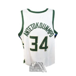 Giannis Antetokounmpo Authographed Bucks Basketball Jersey W/ COA