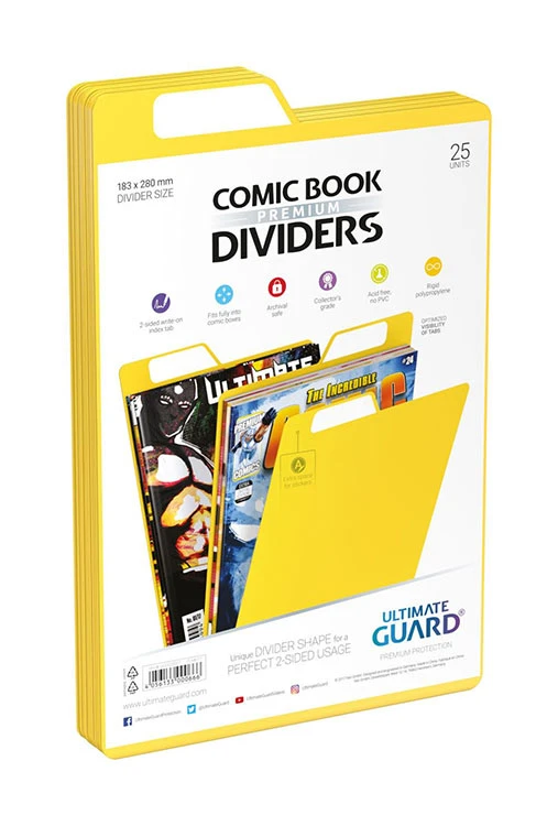 Ultimate Guard Comic Book Box Dividers - Yellow (25ct) 2 Ultimate Guard Comic Book Box Dividers - Yellow (25ct) - Image 2